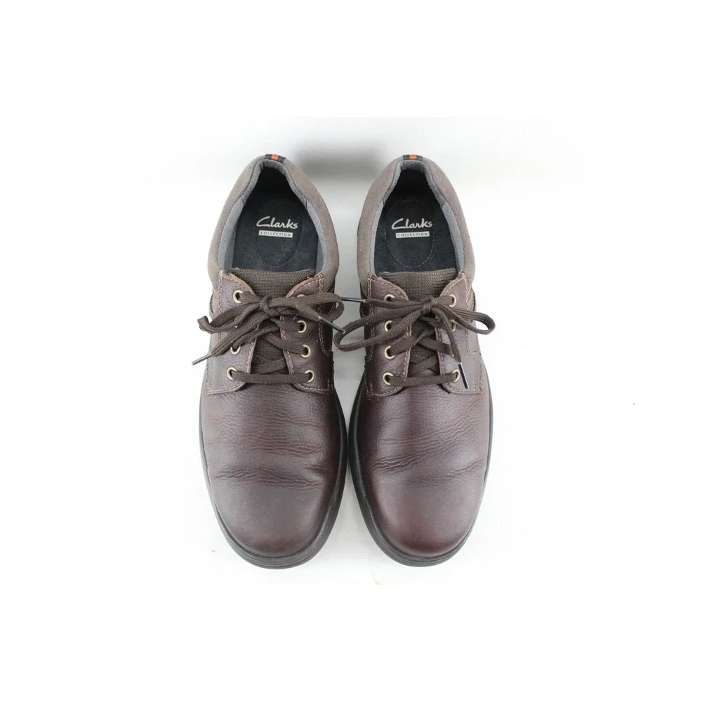 Clarks Oxford Lace Up Brown Leather Lightweight Shoes‎ Men's US Size 13 M